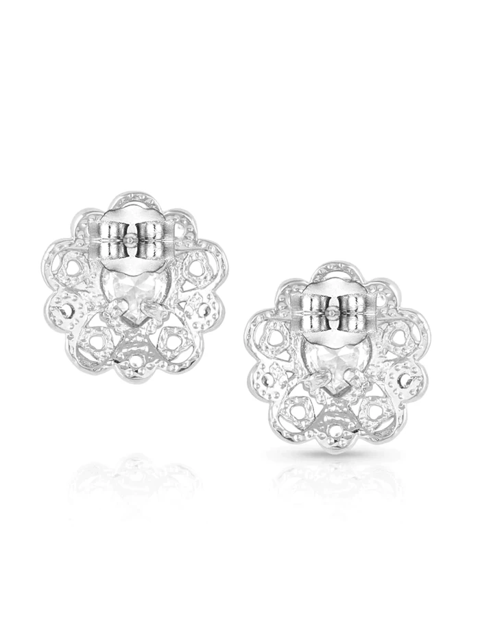 Montana Silversmiths Montana Silversmith ER5357 Womens Hidden Hearts Crystal Post Earrings Silver 2 Montana Silversmiths Montana Silversmith ER5357 Womens Hidden Hearts Crystal Post Earrings Silver - Image 2