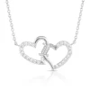 Montana Silversmiths NC5371 Womens Victory In Love Crystal Barbed Wire Necklace Silver