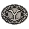 Montana Silversmiths A914YEL Yellowstone Y Floral Filigree Belt Buckle