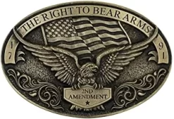 Montana Silversmiths 2nd Amendment Series Attitude Western Belt Buckle A877