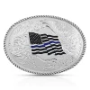 Montana Silversmiths Thin Blue Line Belt Buckle