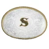 Montana Silversmiths Engraved Initial S Medium Oval Buckle