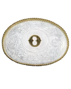 Montana Silversmiths Engraved Initial O Medium Oval Buckle