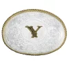 Montana Silversmiths Engraved Initial Y Medium Oval Buckle