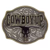 Montana Silversmiths Cowboy Up Says The Bull Attitude Buckle