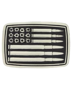 Montana Silversmiths Silver Bullet Flag Attitude Buckle