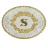 Montana Silversmiths Engraved Initial S Small Oval Buckle