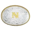 Montana Silversmiths Engraved Initial N Medium Oval Buckle