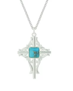 Montana Silversmiths Womens Gates Of The Mountains Cross Necklace
