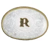 Montana Silversmiths Engraved Initial R Medium Oval Buckle