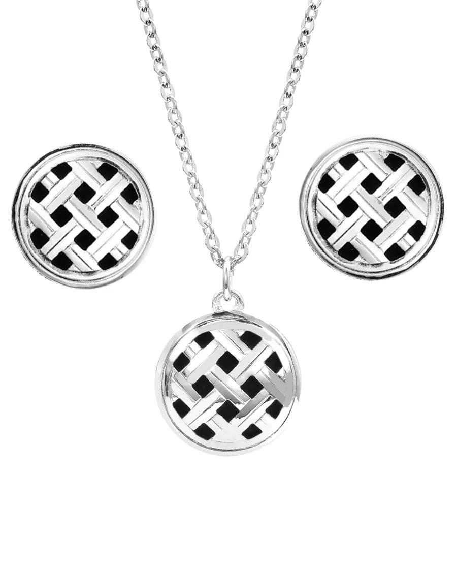 Montana Silversmiths Silver Legacy Button Jewelry Set 1 Montana Silversmiths Silver Legacy Button Jewelry Set