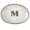 Montana Silversmiths Engraved Initial M Medium Oval Buckle