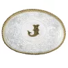 Montana Silversmiths Engraved Initial J Medium Oval Buckle