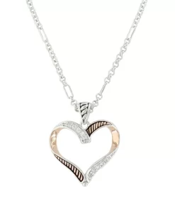Montana Silversmiths Womens Facets Of Love Heart Necklace
