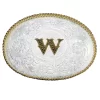 Montana Silversmiths Engraved Initial W Medium Oval Buckle