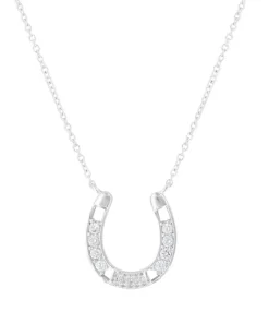 Montana Silversmiths Womens Fastened In Sparkles Horseshoe Necklace