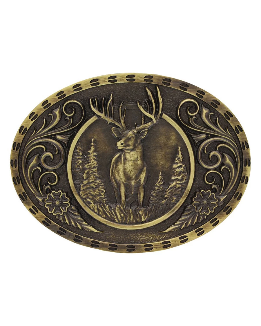 Montana Silversmiths Heritage Outdoor Series Wild Stag Carved Buckle 1 Montana Silversmiths Heritage Outdoor Series Wild Stag Carved Buckle