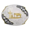 Montana Silversmiths Antique Leaves Christian Cowboy Buckle