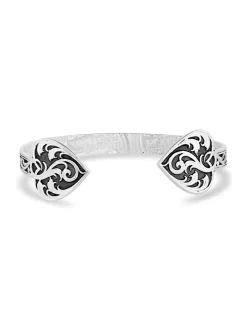 Montana Silversmiths BC4880 Womens Ace Of Hearts Cuff Bracelet Silver