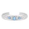 Montana Silversmiths BC5117 Womens Crystal Pools Cuff Bracelet Silver