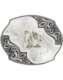 Montana Silversmiths Men's Lace Whisper Flourish Belt Buckle
