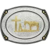 Montana Silversmiths Men's Large Roped Christian Cowboy Belt Buckle