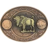 Montana Silversmiths Men's Copper Buffalo Indian Head Nickel Belt Buckle