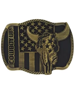 Montana Silversmiths Cowboy Up Strength In Heritage Attitude Buckle