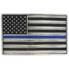 Montana Silversmiths Men's Stand Behind The Blue Line Flag Attitude Buckle