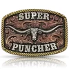 Montana Silversmiths Men's Dale Brisby Super Puncher Longhorn Buckle