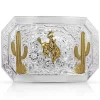 Montana Silversmiths Men's Desert Joy Cactus Ranch Rodeo Bucking Horse Buckle