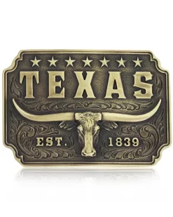 Montana Silversmiths Men's Classic Texas Longhorn Buckle