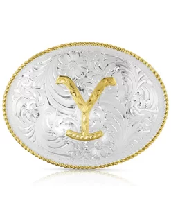 Montana Silversmiths Men's Yellowstone Dutton Ranch Belt Buckle