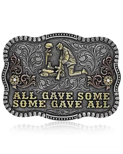 Montana Silversmiths Men's All Gave Some Remembrance Buckle