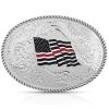 Montana Silversmiths Thin Red Line Flag Buckle