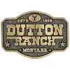 Montana Silversmiths Men's Dutton Ranch Montana Two-Tone Belt Buckle