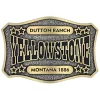 Montana Silversmiths Men's Two-Tone Yellowstone Dutton Ranch Belt Buckle