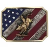 Montana Silversmiths Men's Patriot Bull Rider Belt Buckle