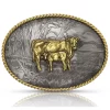 Montana Silversmiths Men's Pastoral Scene With Cow & Calf Buckle