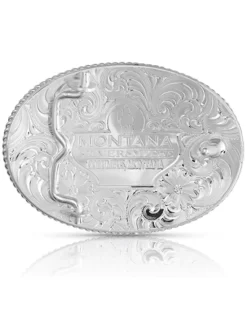 Montana Silversmiths Men's Thin Blue Line Flag Belt Buckle -Montana Silversmiths 2000355698 040 P2