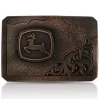 Montana Silversmiths Men's John Deere Leaping Buck Belt Buckle