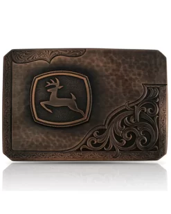 Montana Silversmiths Men's John Deere Leaping Buck Belt Buckle