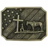 Montana Silversmiths Men's Christian Cowboy Belt Buckle