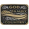 Montana Silversmiths Warrior God, Family, & Country Belt Buckle