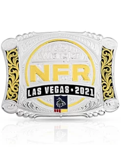 Montana Silversmiths Men's NFR 2021 Cinched Belt Buckle