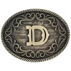 Montana Silversmiths Filigree Initial D Belt Buckle