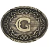 Montana Silversmiths Filigree Initial G Belt Buckle