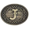 Montana Silversmiths Filigree Initial J Belt Buckle