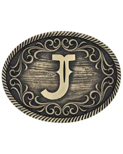 Montana Silversmiths Filigree Initial J Belt Buckle