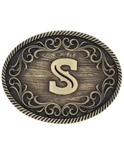 Montana Silversmiths Filigree Initial S Belt Buckle